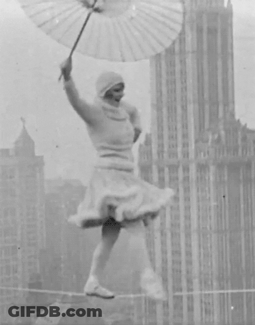 30S Tightrope Dance NYC GIF