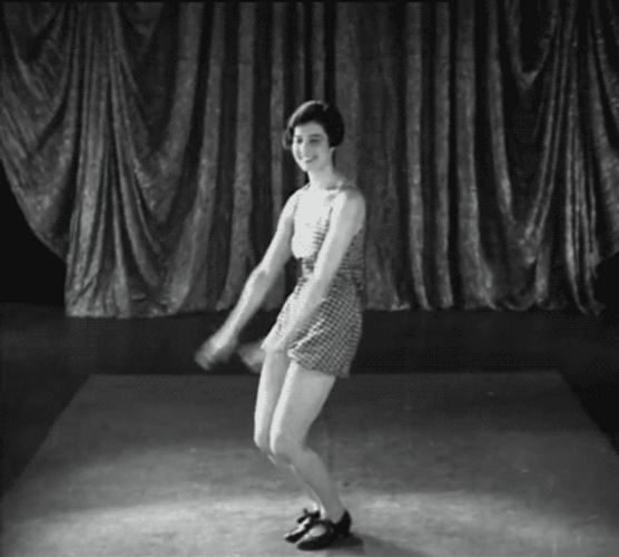 30S Vintage Fitness Girl GIF