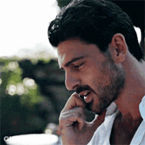 365 Days Handsome Michele Morrone Sideview Talking Phone GIF