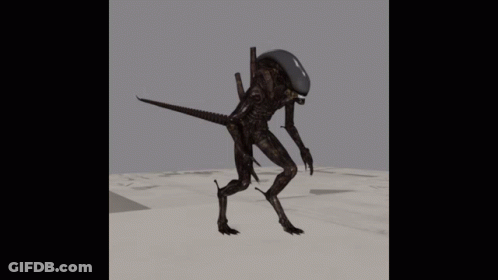 3D Alien With Large Head GIF