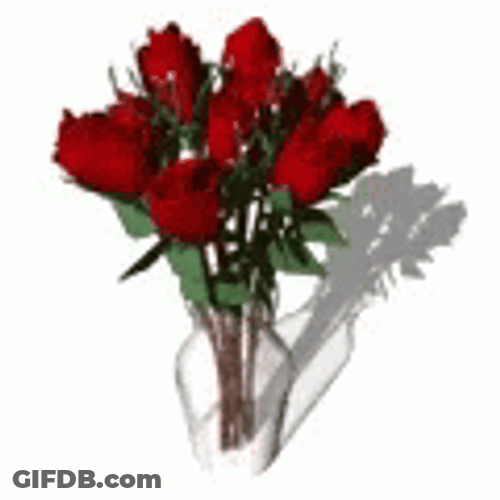 3D Animated Red Roses GIF