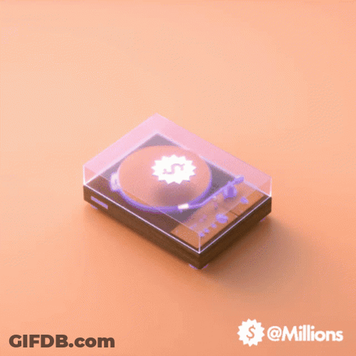 3D Animation Broken Record GIF