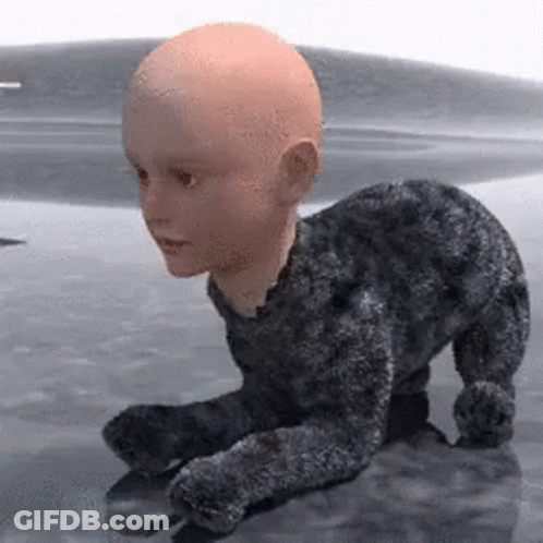 3D Baby Crawling GIF