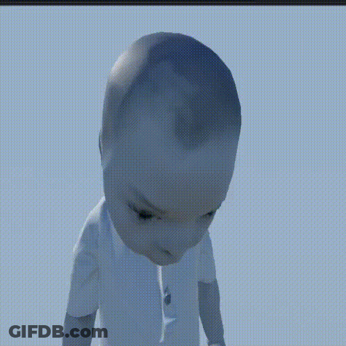 3D Baby With Large Head GIF