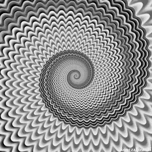 3D Black And White Mosaic Spiral GIF