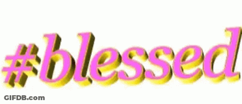 3D Blessed In Pink And Yellow GIF