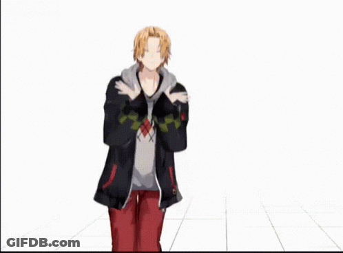 3D Boy With Hoodie And Red Pants GIF