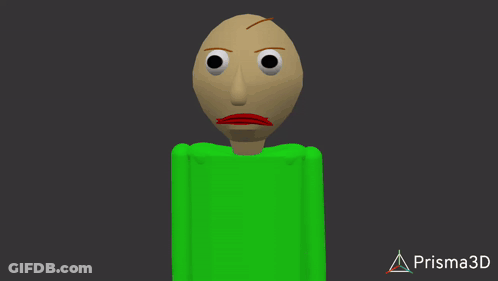 3D Cartoon Character With Prisma3D Logo GIF