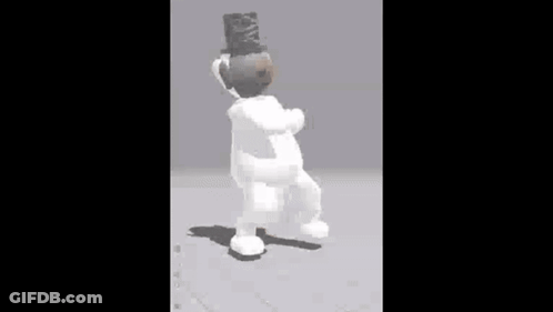 3D Cartoon Character With Top Hat GIF