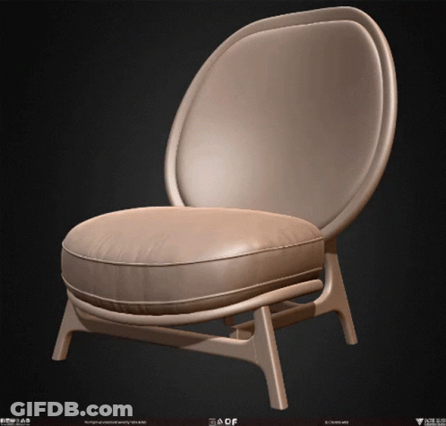 3D Chair With AOCP Logo GIF