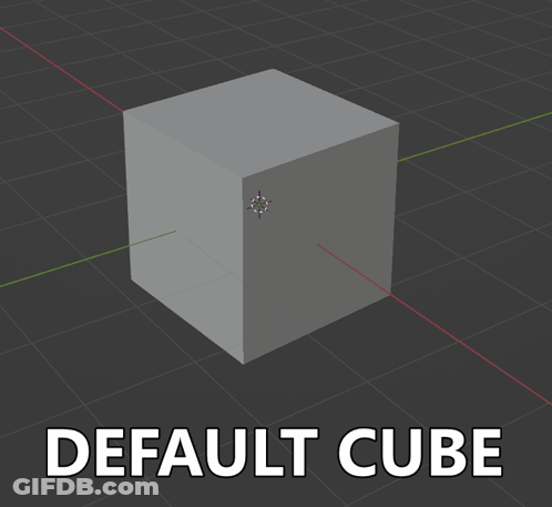 3D Cube Saying Default Cube GIF