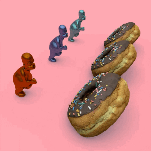3D Donut Hole Loop GIF