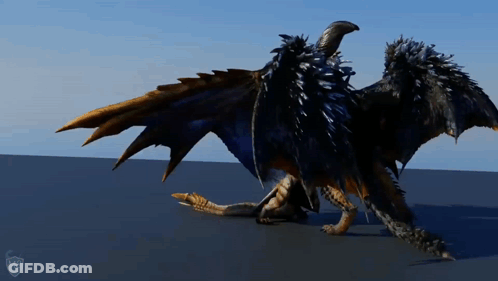 3D Dragon With Letters MS GIF