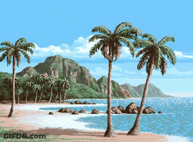3D Drawing Coconut Tree GIF