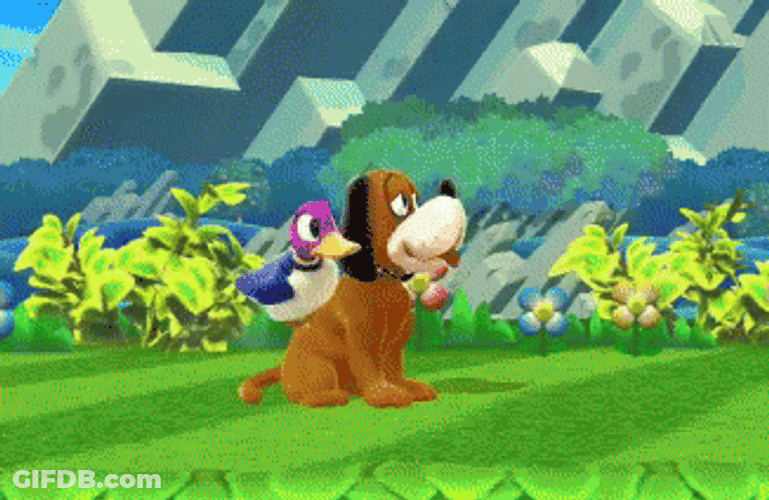3D Duck Hunt Dog GIF