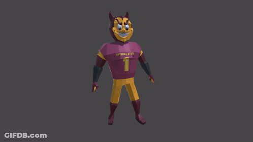 3D Football Player With Number 1 GIF