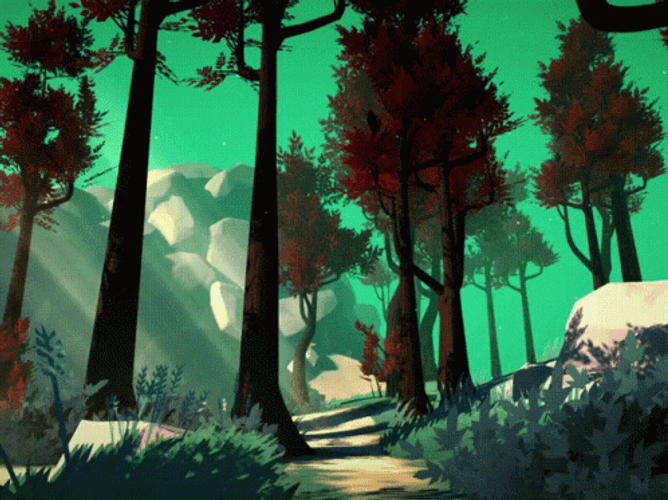 3D Forest GIF