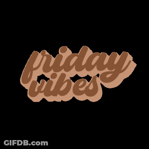 3D Friday Vibes Text GIF