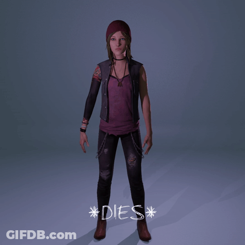 3D Girl Model Dies GIF