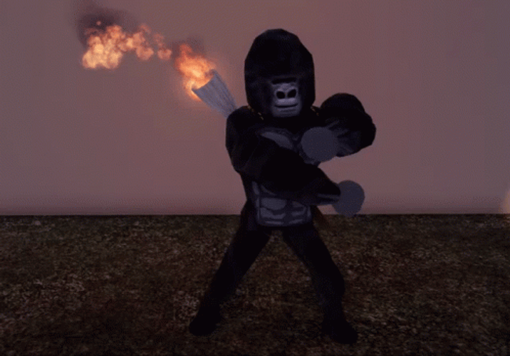 3D Gorilla Monkey Dance Kung Fu GIF