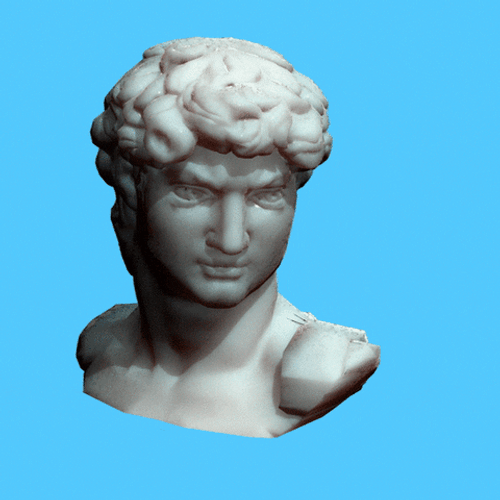 3D Greek Statue Slap GIF