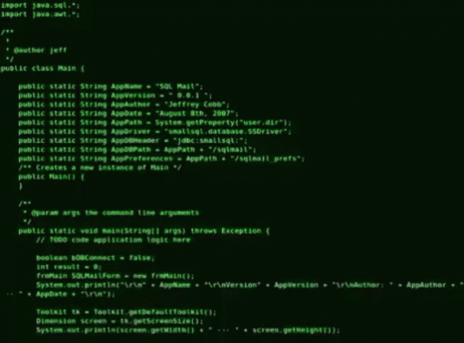 3D Hacker Screen Code Data Flow Stream GIF