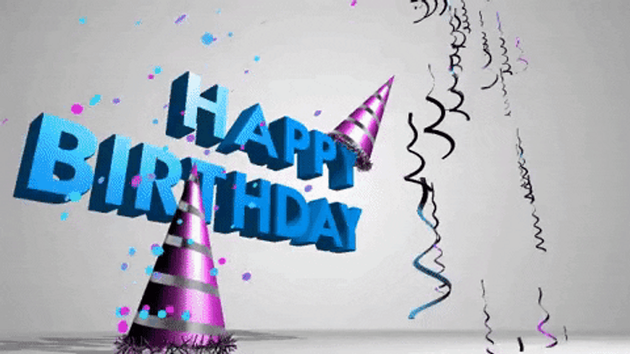 3D Happy Birthday Party Surprise GIF