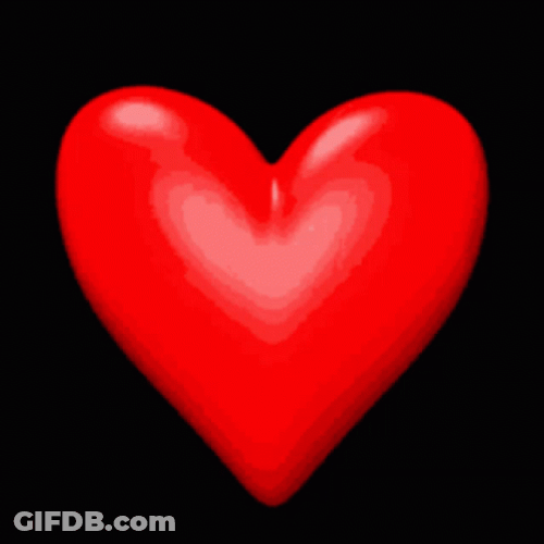 3D Love Emoji Heart Beating GIF