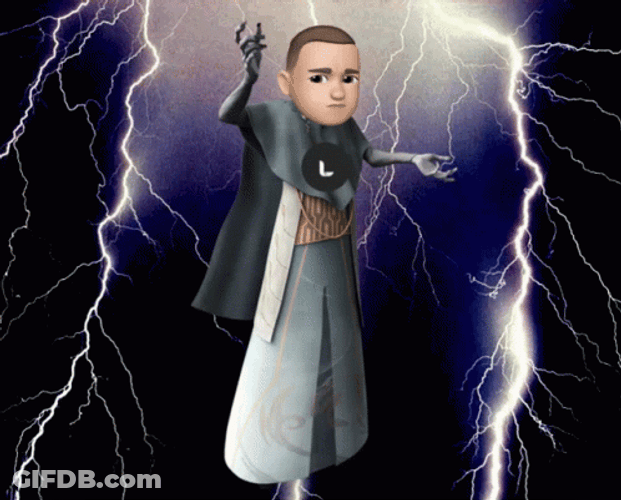 3D Man In Lightning GIF