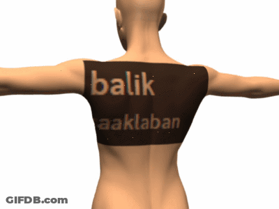 3D Man With Balik On Back GIF