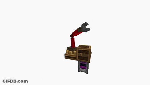 3D Minecraft Green Axe GIF