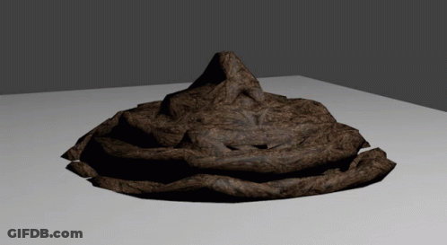 3D Mountain With Hole In Middle GIF