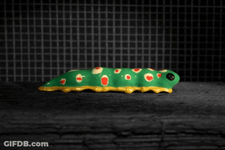 3D Printing Crawling Worm GIF