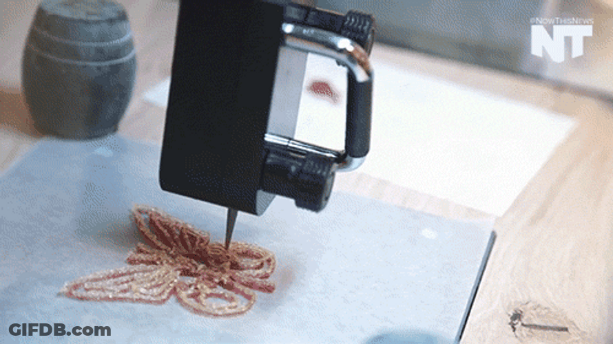 3D Printing Creating Butterfly For Kids GIF
