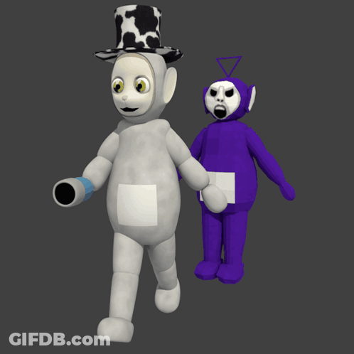 3D Purple And White Toy GIF