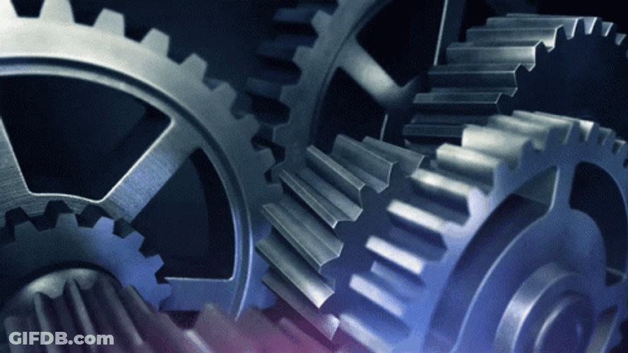 3D Rendering Of Gears GIF