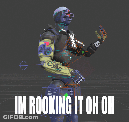 3D Robot Saying Im Rooking It Oh Oh GIF