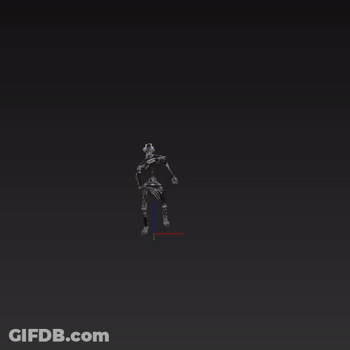 3D Robot With Sword GIF