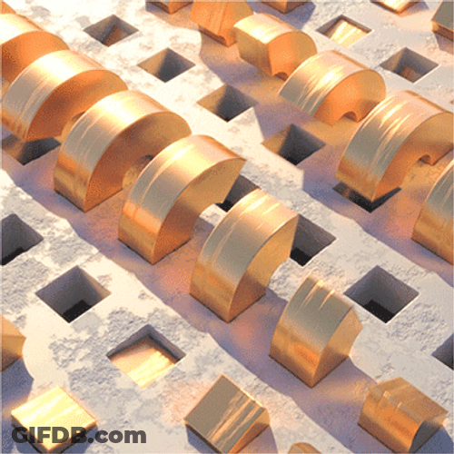 3D Rolling Rolled Gold GIF