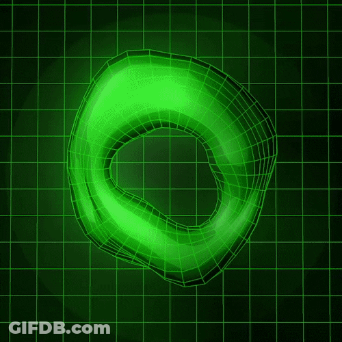 3D Sage Green Computer Art Loop GIF
