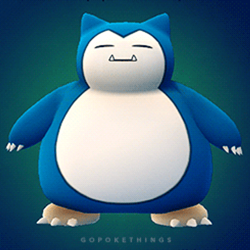 3D Snorlax Scratching His Tummy GIF