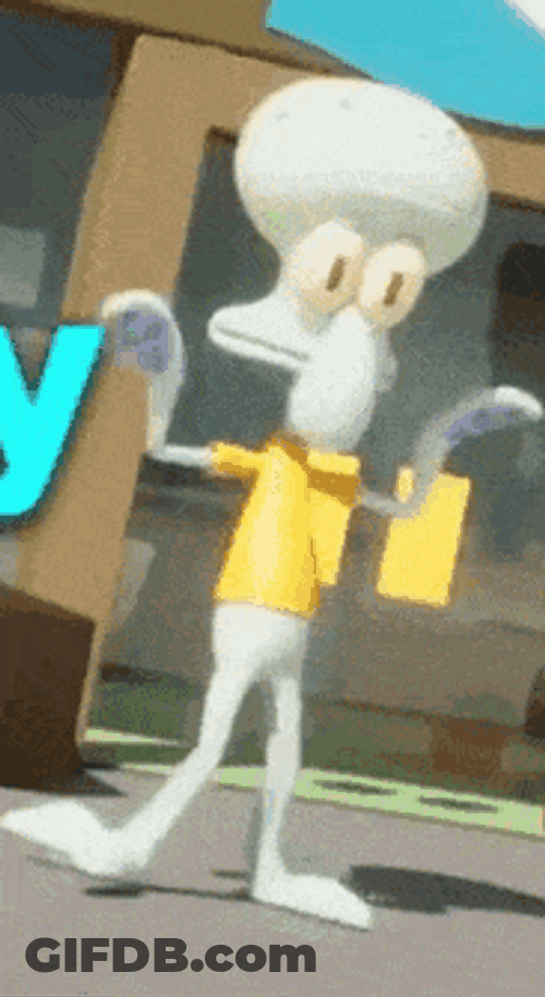 3D Squidward Break Dancing GIF