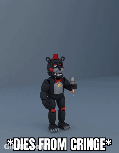 3D Teddy Bear Dies From Cringe GIF