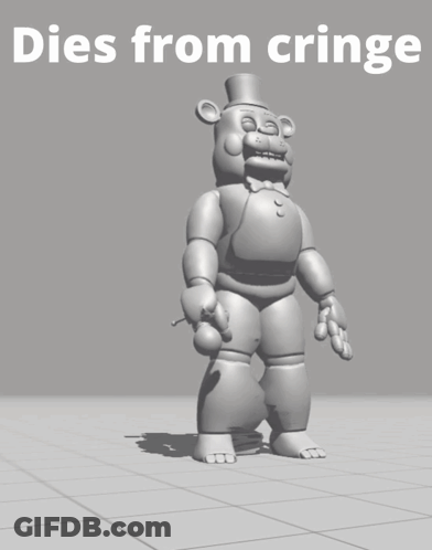 3D Teddy Bear Dies From Cringe GIF