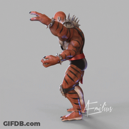 3D Tiger With Name Emilius GIF