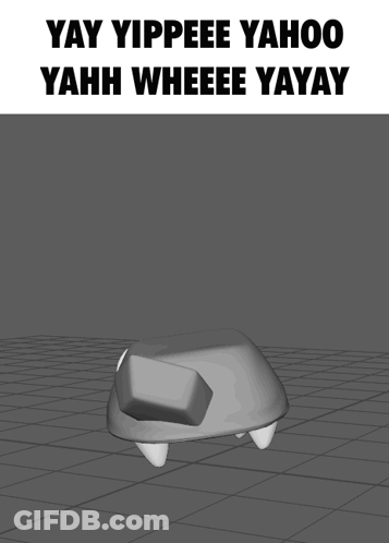 3D Turtle Saying Yay Yippeee Yahoo GIF