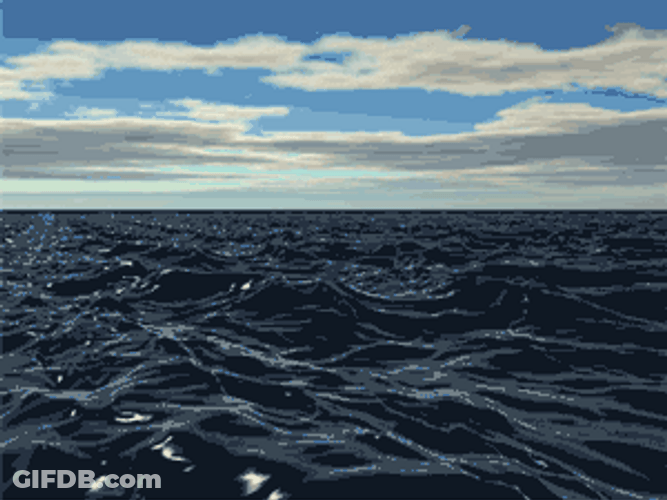 3D Waves In The Ocean GIF