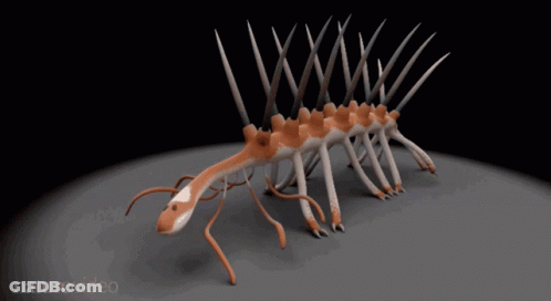 3D Worm With Nature Video Text GIF