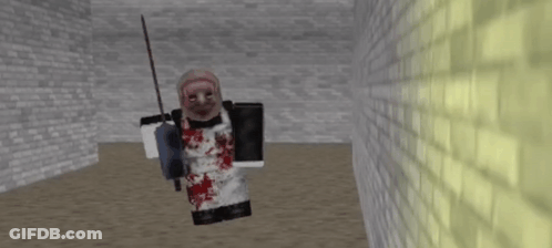 3D Zombie Holding Knife GIF