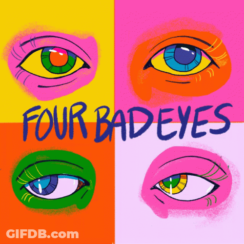 4 Colorful Bad Eyes GIF